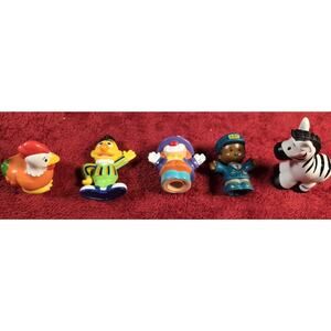 Fisher Price Little People Sesame Street Animal Figure Lot Bert Zebra Chicken
